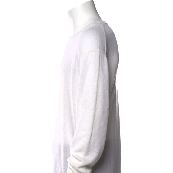 Anderson & Sheppard Savile Row White Wool Crew Neck Pullover Size Large L - Picture 9 of 14
